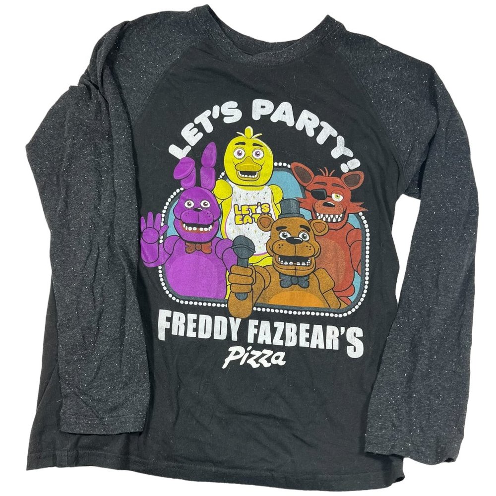 Five Nights at Freddy’s Freddy Fazbear’s Pizza Long Sleeve Tee Shirt Size Large